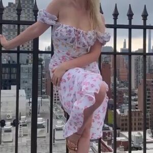 Charlie Paige floral midi dress